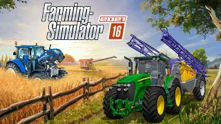 New Holland Tractor and Tedders Vehicle Washing and cleaning | Fs16 Gameplay | Timelapse |