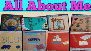 Make A scrapbook On Myself || Scrapbook For School Project Class 1st ||All About Me.....