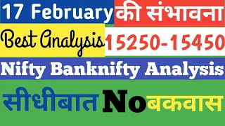 NIFTY PREDICTION & BANKNIFTY ANALYSIS FOR 17 FEBRUARY - NIFTY TARGET FOR TOMORROW OPTIONS GUIDE