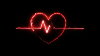 Red Neon Heart Animation With Black Screen Background | Neon Heartbeat Animation | Neon Heart Anima