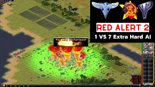 Red Alert 2 Gameplay: 1 Soviet vs 7 Extra Hard Ai