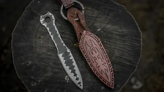 Кованый нож "Каменный век" из 95х18 подарочный