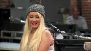 Christina Aguilera coaching Frenchie. Rehearsal for Like a Prayer