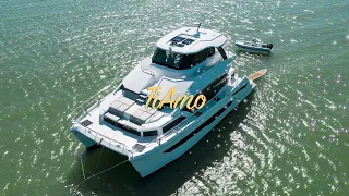 Walkthrough aboard Power Catamaran TiAmo in Greece Boat Show 2024