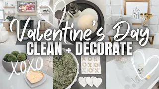 ❤ 2024 VALENTINE'S DAY CLEAN + DECORATE WITH ME | VALENTINE'S DAY HOME DECORATING | CLEAN WITH ME 💟