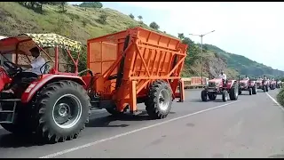 New Sugarcane Harvester And New Mahindra Novo 605 Tractor