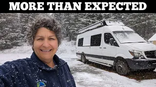 Van Life Travelers Caught in a Snow Storm in Mountains if Montenegro