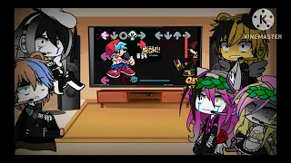 fnaf toys and Puppet Golden Freddy react to fnf sonic exe 2.0