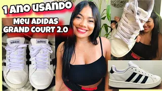 1 ano usando o meu ADIDAS GRAND COURT 2.0  (real estado do tênis)