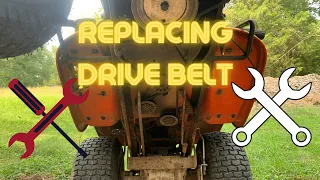 DIY Remove And Replace Drive Belt On Riding Mower.