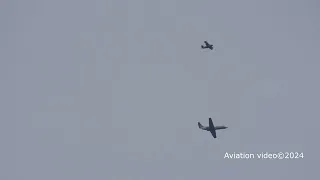 Великолепная пара самолетов в кадре АН-2 и ЯК-40