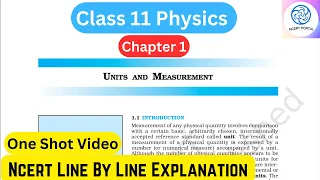 units and measurement class 11 physics, ncert line by line explanation, one shot video, full chapter