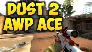 Крутой эйс с AWP на Dust 2!