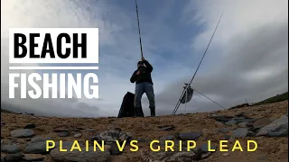 FISHING BEACH : PLAIN VS THE GRIP LEAD “WHO WINS” | SEA FISHING UK