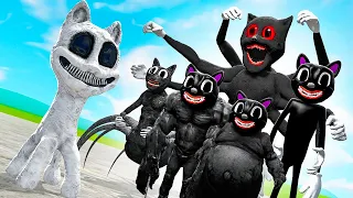 БЕЛЫЙ МУЛЬТЯШНЫЙ КОТ ПРОТИВ ВСЕХ КАРТУН КЭТОВ В ГАРРИС МОД! SCP WHITE CARTOON CAT В Garry`s Mod!