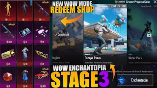 STAGE 3 | HOW TO COMPLETE WOW MODE ENCHANTOPIA ALL STAGES? | WOW MODE NEW REDEEM SHOP🔥| PUBGM