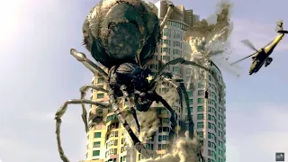 Giant Mutant Spider Escapes From The Military Lab and Rampages The City of Los Angeles