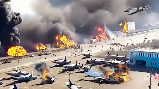 13 Minutes Ago! The largest US Air base in Ukraine was destroyed by 3 Russian Su-35 planes