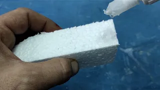 Super glue and foam! Pour glue on the foam and surprise the result!