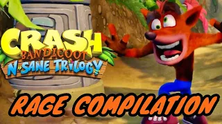 CRASH WHY!? || Crash Bandicoot N. Sane Trilogy Rage Compilation
