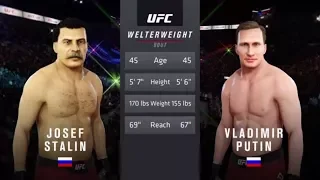 Stalin vs. Putin (EA Sports UFC 3) - CPU vs. CPU - Crazy UFC 👊🤪