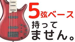 なぜ僕は5弦ベースを持っていないかについて語っています。ライブなどでＥより低い音を出したい時の対処法も解説しています。