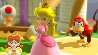 Super Mario Party Mini League Baseball Peach and Diddy Kong vs Wario and Shy Guy