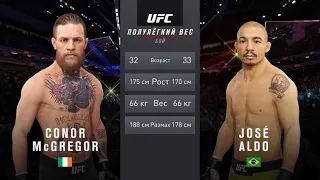 КОНОР МАКГРЕГОР VS ЖОЗЕ АЛДО UFC 4 CPU VS CPU