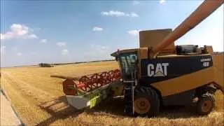 Żniwa 2013 - CAT Lexion 460 V660 (Claas) harvest Gopro