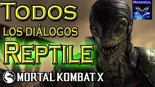 Todos los diálogos de Reptile en Mortal Kombat X: Scyzoth, el último Zaterran (Español Latino)