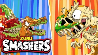 SMASHERS! Brazing Brawl of Zombies + More Kids Cartoons! | Zuru | Smashers World | Animated Stories