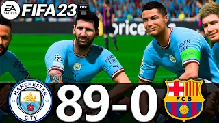 FIFA 23 - MESSI, RONALDO, MBAPPE, NEYMAR, ALL STARS | MAN CITY 89-0 FC BARCELONA