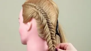 Косичка обратный рыбий хвост. Reverce Fish Tail Braid