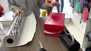 Como embrulhar uma caixa de papel de presente