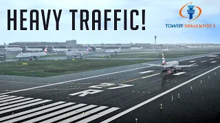 Crazy Traffic in Heathrow | Tower! Simulator 3