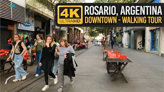 【4K 60FPS】Walk in Rosario downtown #WINTER 🇦🇷