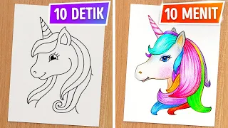 TRIK SENI LUAR BIASA DAN IDE KREATIF DIY || Tantangan Menggambar Menakjubkan oleh 123 GO! Like