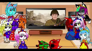 Countryfurries (Kingdom universe) + USSR react to: Soviet edits & army song (100th aniv. of USSR)