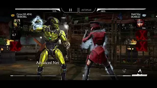 Dark Queen Fatal Tower 185 using Triborg Team+Equipment+Talents Tree | Mortal Kombat Mobile