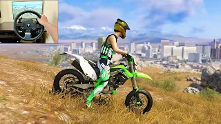 Kawasaki KX 450F  - The Crew 2  Steering Wheel Gameplay