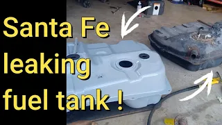 Hyundai santa fe leaking fuel tank / fuel pump replacement