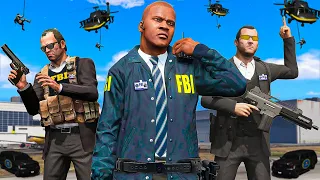 Franklin, Michael e Trevor ENTRAM pro FBI no GTA 5!!