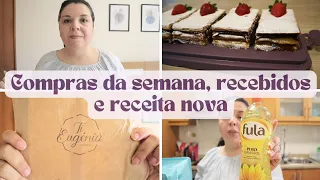 Compras da semana | Mostrei as minhas malas | Recebidos | Receita de bolo folhado #vlog