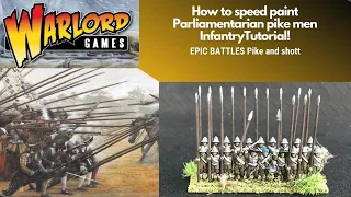 Epic Pike and shotte Parliamentarian pikemen Easy Speed painting tutorial Warlord games