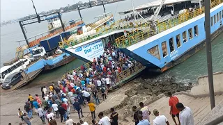 Crossing the Kilindini Harbour from Mombasa Island to the mainland surbubof Likoni via Likoni Ferry