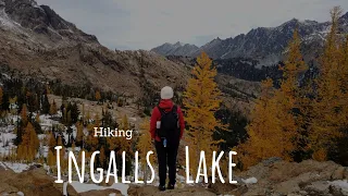 Lake Ingalls in Fall - Golden Larches - Washington State Hiking