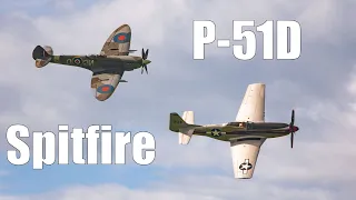 Fantastic Airshow With Supermarine Spitfire Mk XVI And P51D Mustang - Flygfesten 2022 Sunday