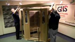 Good Health Saunas: 3 Person Corner Infrared Sauna Assembly