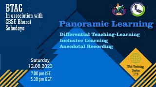 Panoramic learning--Anecdotal Recording, Inclusion & Differentiation