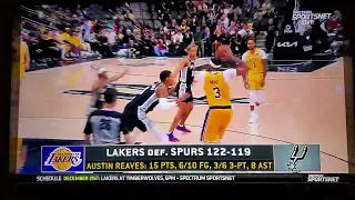 Austin Reaves Highlights of the game after defeating Spurs 122-119. December 13, 2023